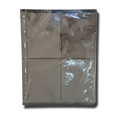 Leuchtturm Vario 2st plastic sheets with one division x4, black, pack of 5