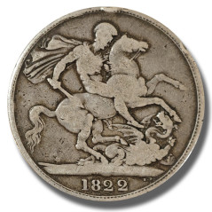 1822 United Kingdom Georgius IIII Full Crown Silver Crown