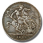 1893 United Kingdom Victoria Veiled Head Full Crown Silver Coin