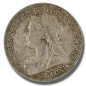 1893 United Kingdom Victoria Veiled Head Full Crown Silver Coin