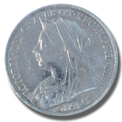 1900 United Kingdom Victoria Veiled Head Full Crown Silver coin