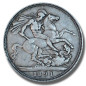 1891 United Kingdom Victoria Crown Head Full Crown Silver Coin