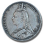 1891 United Kingdom Victoria Crown Head Full Crown Silver Coin