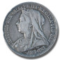 1898 United Kingdom Victoria Crown Head Full Crown Silver Coin