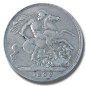 1892 United Kingdom Victoria Crown Head Full Crown Silver Coin