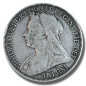 1896 United Kingdom Victoria Veiled Head Full Crown Silver Coin