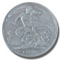 1899 United Kingdom Victoria Veiled Head Full Crown Silver Coin