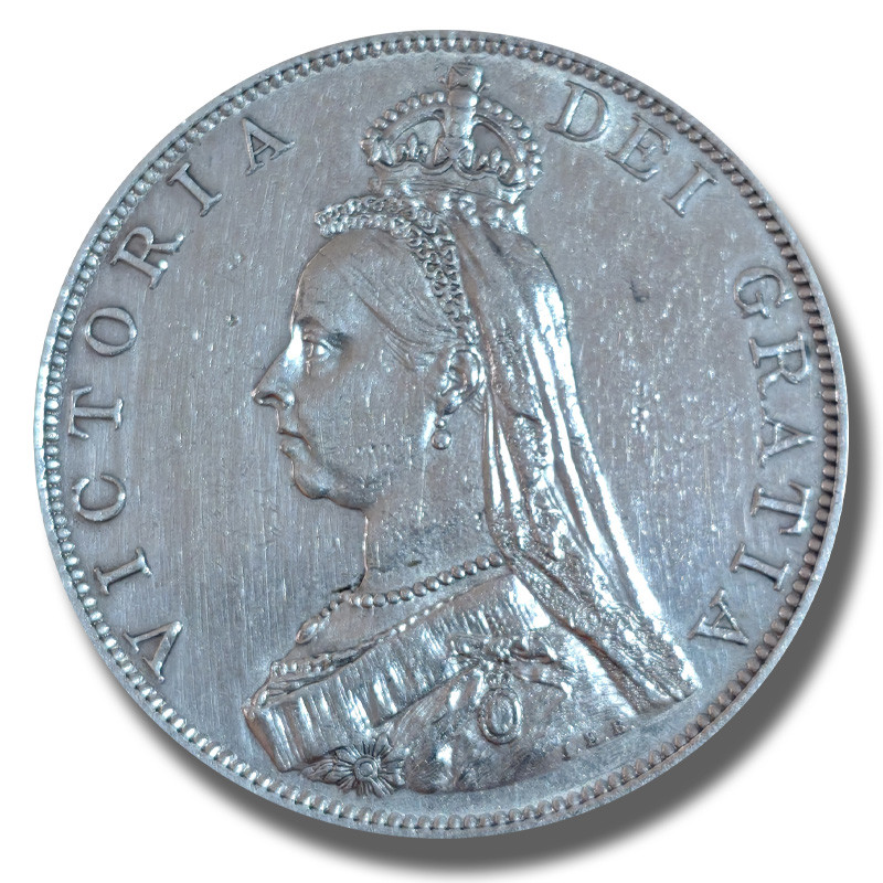 1887 United Kingdom Victoria Crown Head Double Florin Silver coin 1887 United Kingdom Victoria Crown Head Double Florin Silver coin