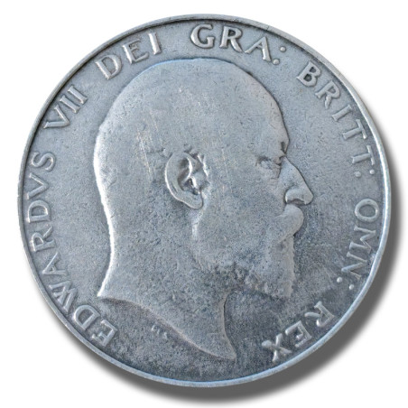 1909 United Kingdom Edwardvs VII Half Crown Silver Coin