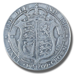 1909 United Kingdom Edwardvs VII Half Crown Silver Coin