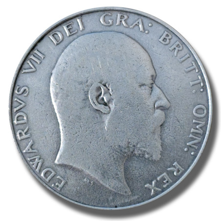 1910 United Kingdom Edwardvs VII Half Crown Silver Coin