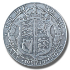 1910 United Kingdom Edwardvs VII Half Crown Silver Coin