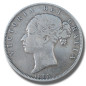1883 United Kingdom Victoria Young Head Half Crown Silver Coin