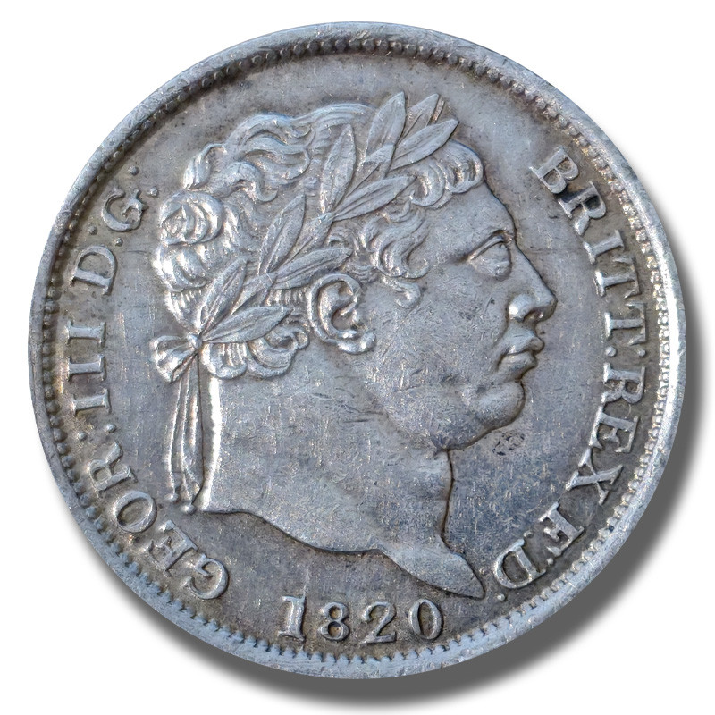 1820 United Kingdom George III Shilling Silver Coin