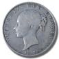 1845 United Kingdom Victoria Young Head Half Crown Silver Coin