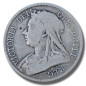 1893 United Kingdom Victoria Veiled Head Half Crown Silver Coin
