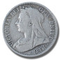 1900 United Kingdom Victoria Veiled Head Half Crown Silver Coin