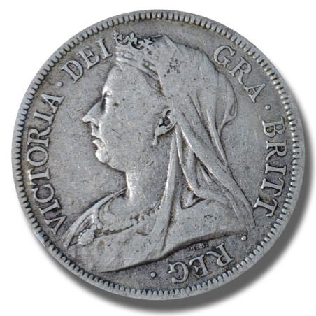 1894 United Kingdom Victoria Veiled Head Half Crown Silver Coin