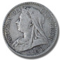 1894 United Kingdom Victoria Veiled Head Half Crown Silver Coin