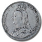 1891 United Kingdom Victoria Crown Head Full Crown Silver Coin
