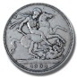1891 United Kingdom Victoria Crown Head Full Crown Silver Coin