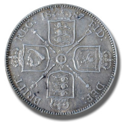 1887 United Kingdom Victoria Jubilee Head Florin Silver Coin