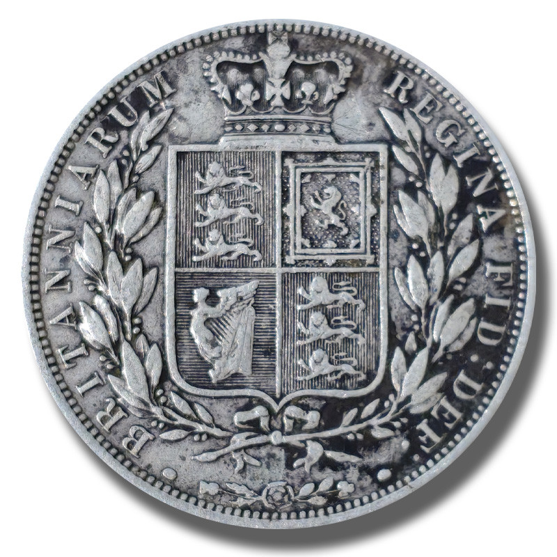1884 United Kingdom Victoria Young Head Half Crown Silver Coin 1884 United Kingdom Victoria Young Head Half Crown Silver Coin