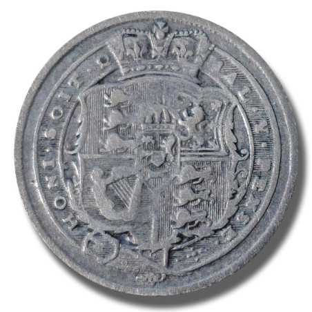 1817 United Kingdom George III Sixpence Silver Coin