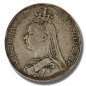 1892 United Kingdom Victoria Crown Head Full Crown Silver Coin