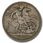 1892 United Kingdom Victoria Crown Head Full Crown Silver Coin