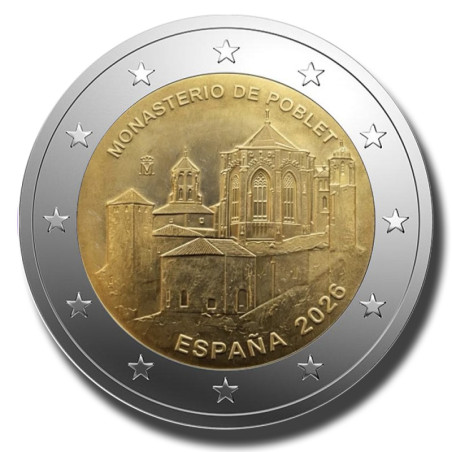 2026 Spain Monastery of Poblet 2 Euro Coin