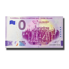 0 Euro Souvenir Banknote Floorball World Champions 2024-Suomi Finland Finland LECV 2025-1