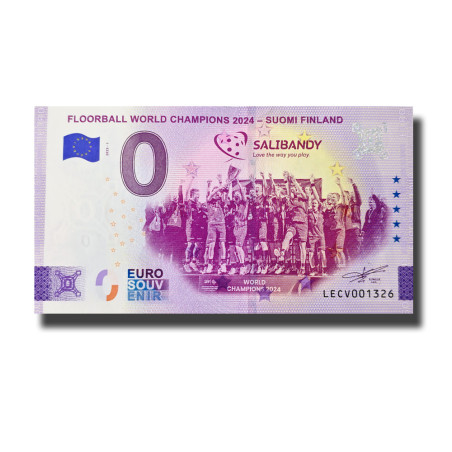 0 Euro Souvenir Banknote Floorball World Champions 2024-Suomi Finland Finland LECV 2025-1