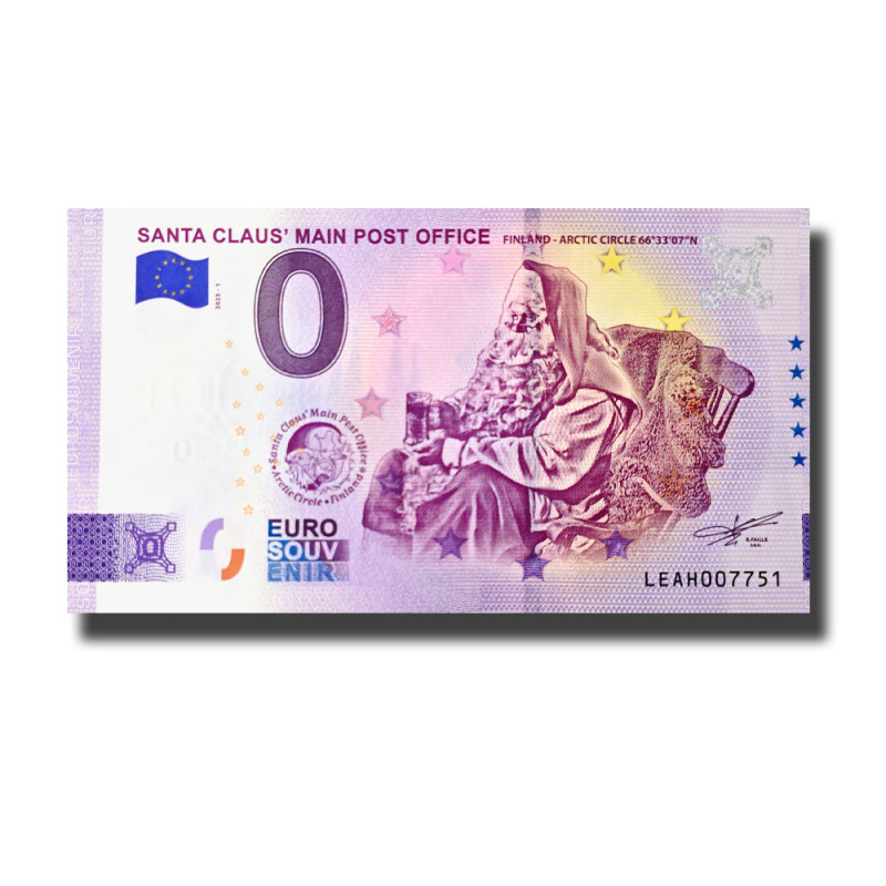 0 Euro Souvenir Banknote Santa Claus' Main Post Office Finland LEAH 2025-1