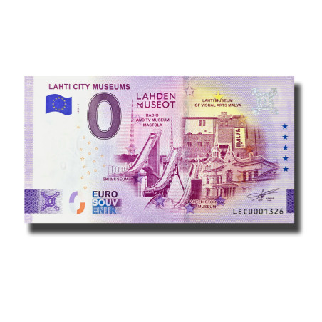 0 Euro Souvenir Banknote Lahti City Museums Finland LECU 2025-1