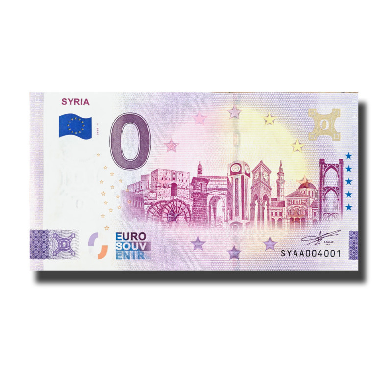 Gold 0 Euro Souvenir Banknote Syria Syria SYAA 2026-1