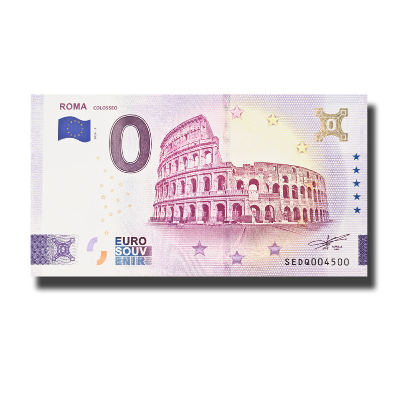 Gold 0 Euro Souvenir Banknote Roma Italy SEDQ 2026-3
