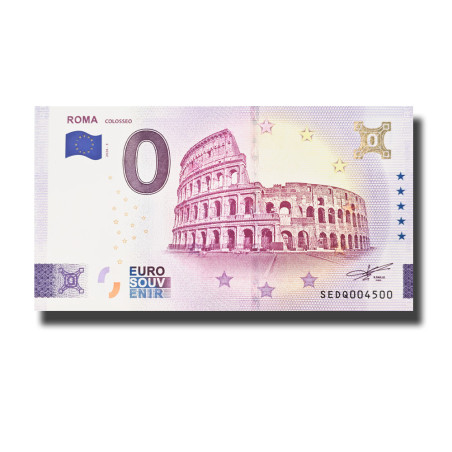 Gold 0 Euro Souvenir Banknote Roma Italy SEDQ 2026-3