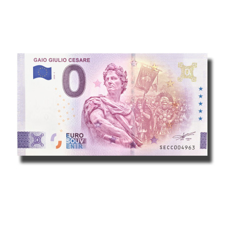 Gold 0 Euro Souvenir Banknote Gaio Giulio Cesare Italy SECC 2026-2