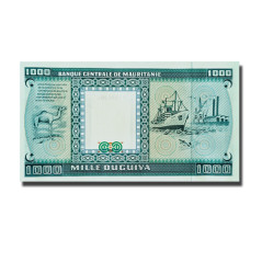 1989 Mauritanie 1000 Ouguiya Banknote Uncirculated