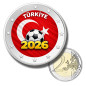 2 Euro Coloured Coin Türkiye Football 2026