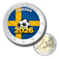 2 Euro Coloured Coin Sweden Football 2026