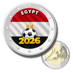 2 Euro Coloured Coin Egypt Football 2026