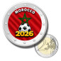 2 Euro Coloured Coin Morocco Football 2026