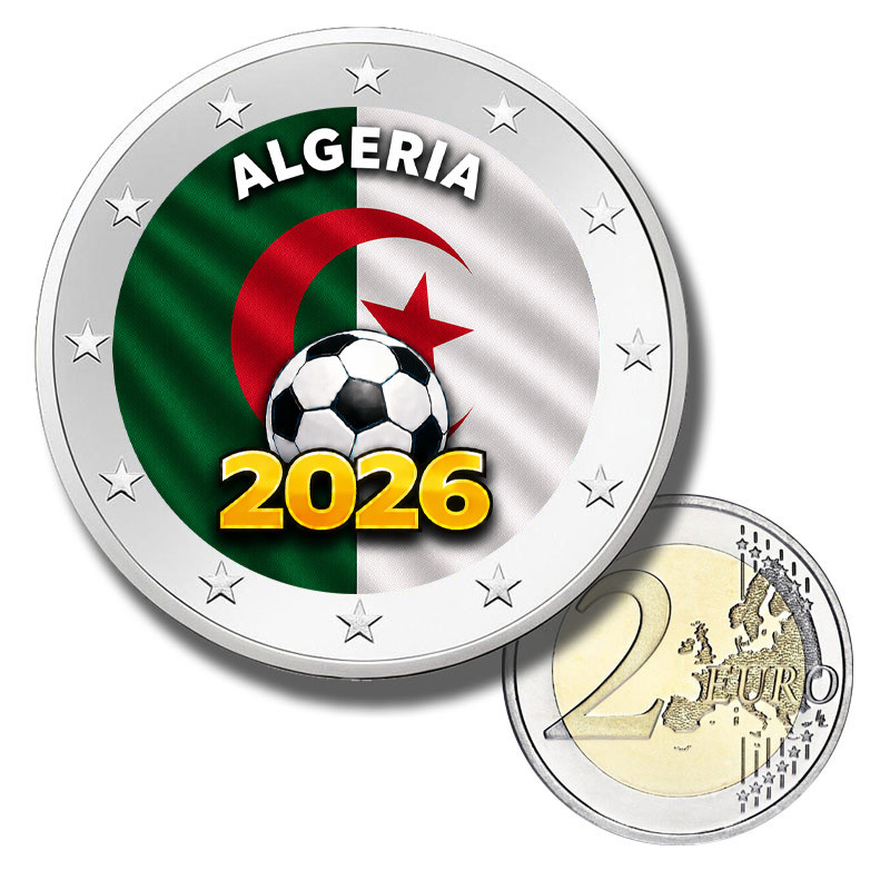 2 Euro Coloured Coin Algeria Football 2026