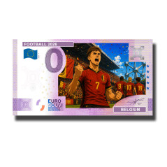0 Euro Souvenir Banknote Football 2026 Belgium Comic Custom Colour