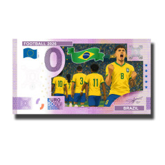 0 Euro Souvenir Banknote Football 2026 Brazil Comic Custom Colour