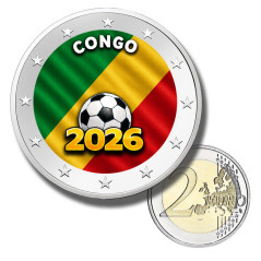 2 Euro Coloured Coin Congo Football 2026