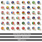 Set of 48 coins 2 euro coloured Football 2026