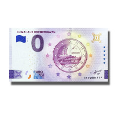 Gold 0 Euro Souvenir Banknote Klimahaus Bremerhaven Germany XEDW 2026-7